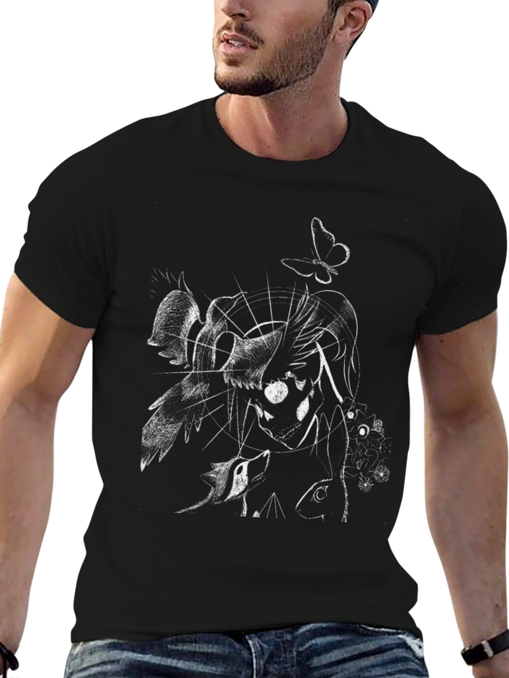Artistic Black Graphic Tee