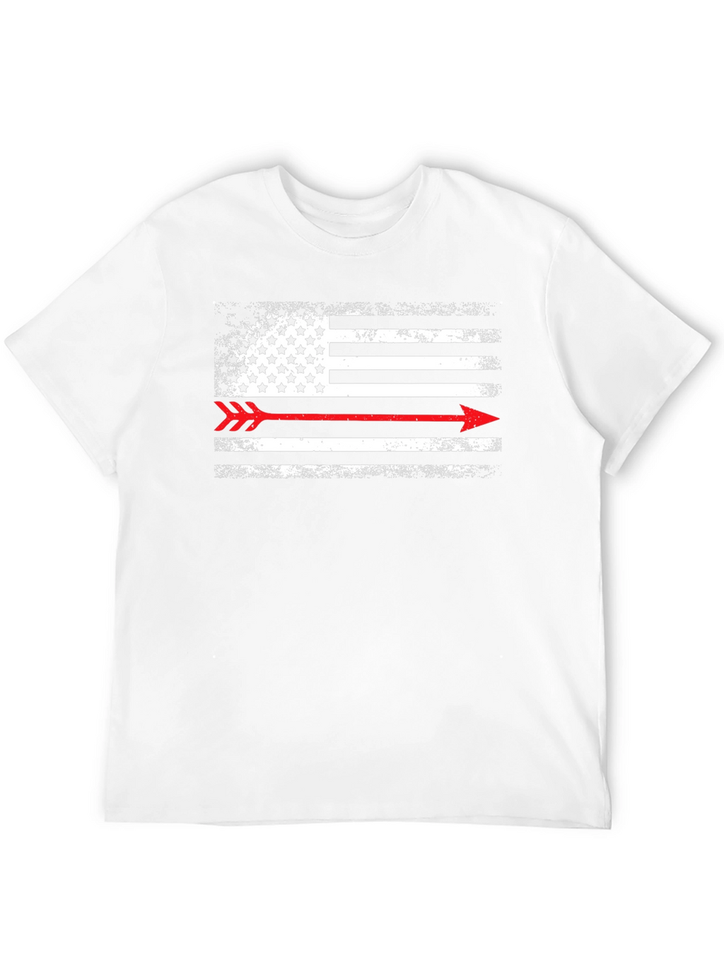 American Flag Arrow T-Shirt - Distressed Black Graphic Tee