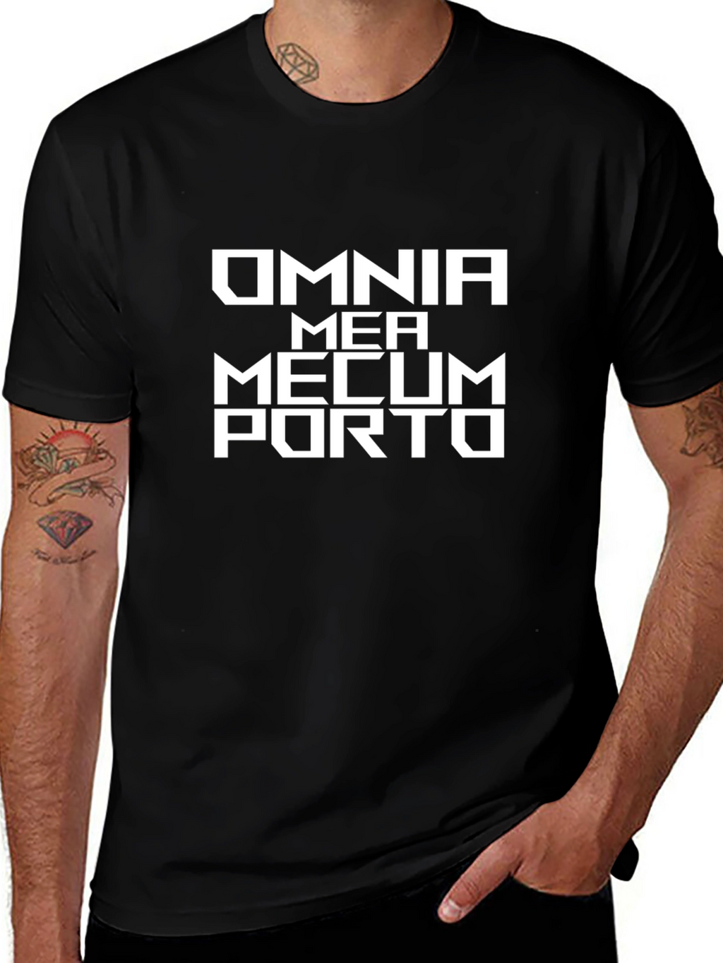Omnia Mea Mecum Porto Latin T-Shirt