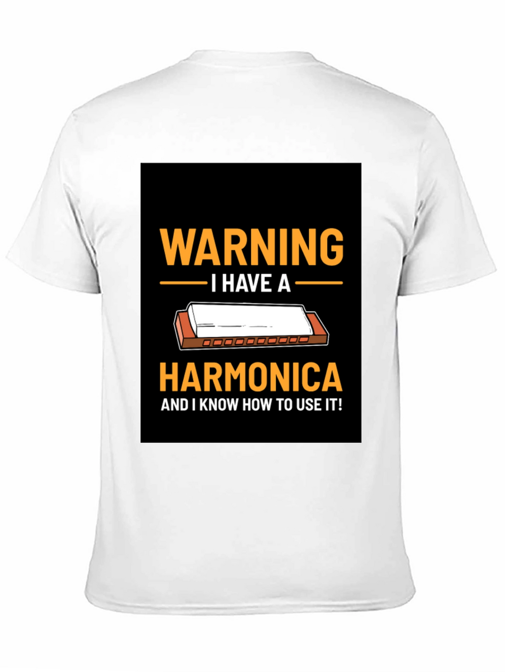 Warning Harmonica T-Shirt - Music Lover Gift