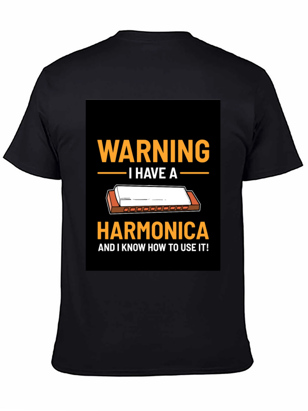 Warning Harmonica T-Shirt - Music Lover Gift