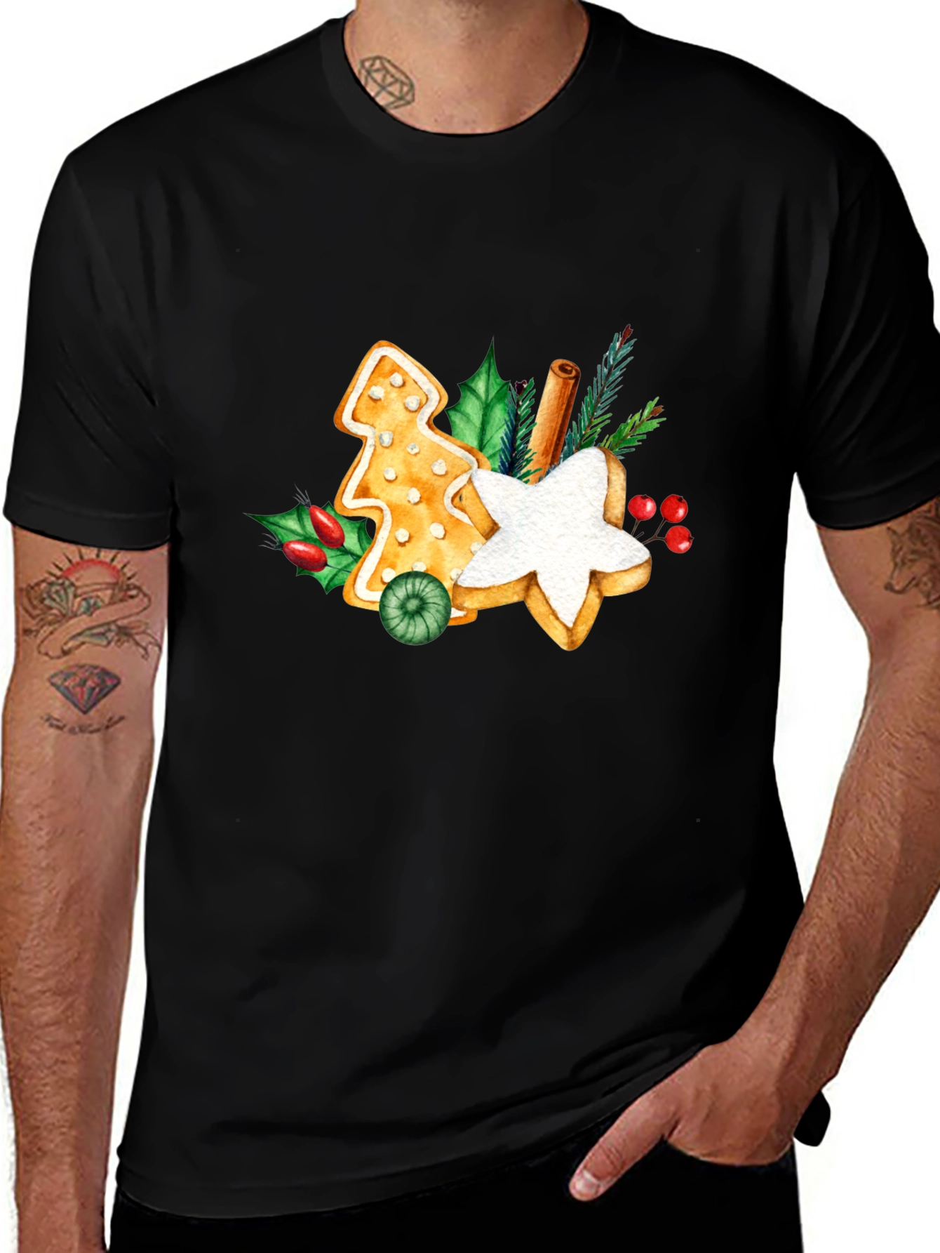 Festive Holiday Gingerbread T-Shirt