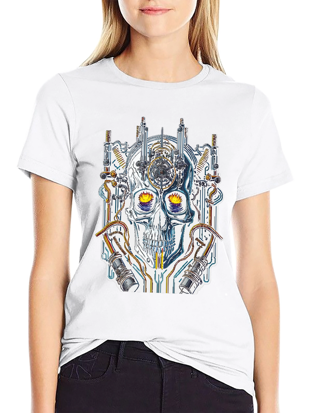 Steampunk Skull Graphic Tee - Unique Design