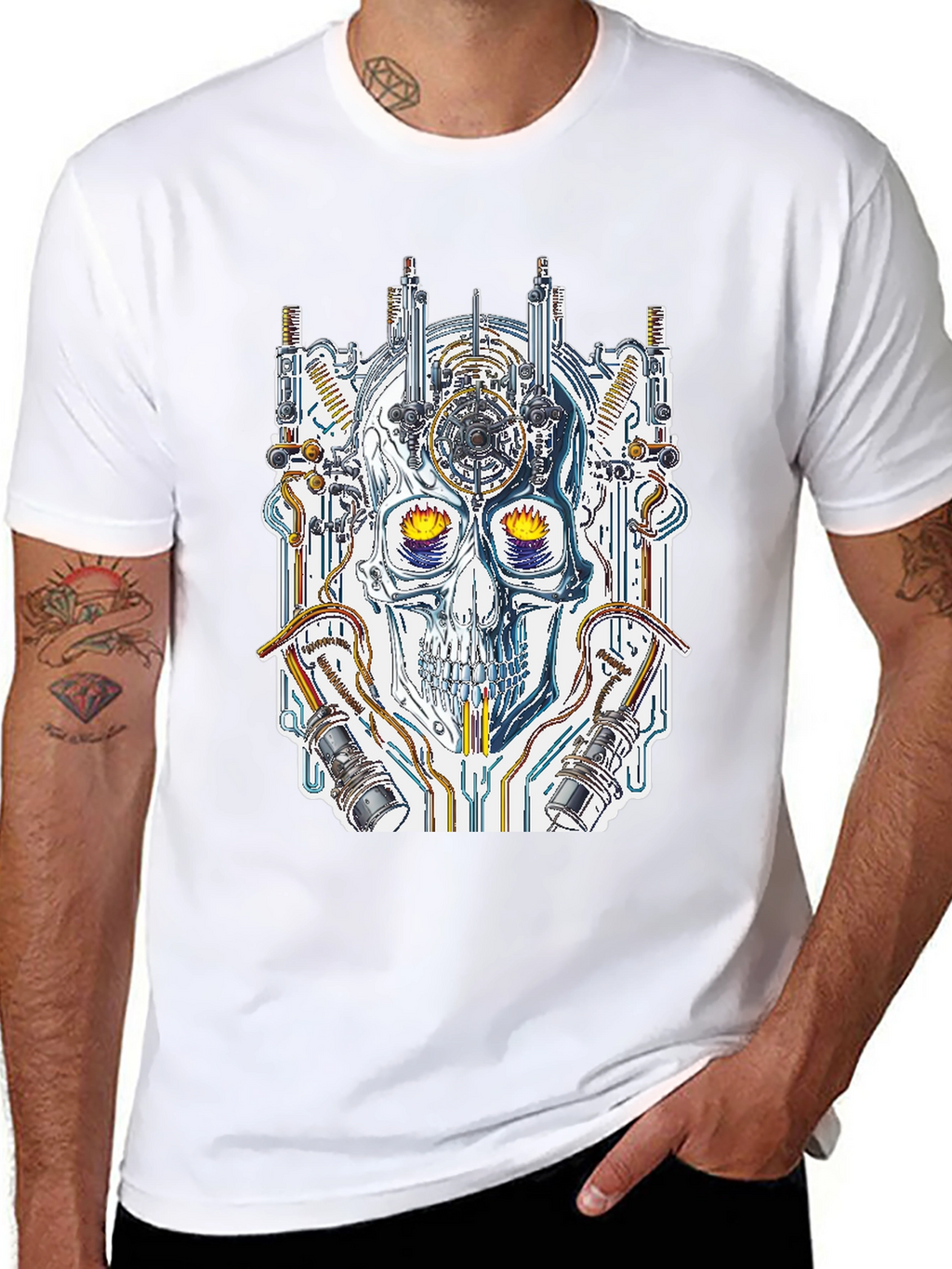 Steampunk Skull Graphic Tee - Unique Design