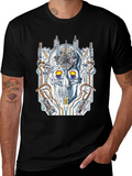 Steampunk Skull Graphic Tee - Unique Design