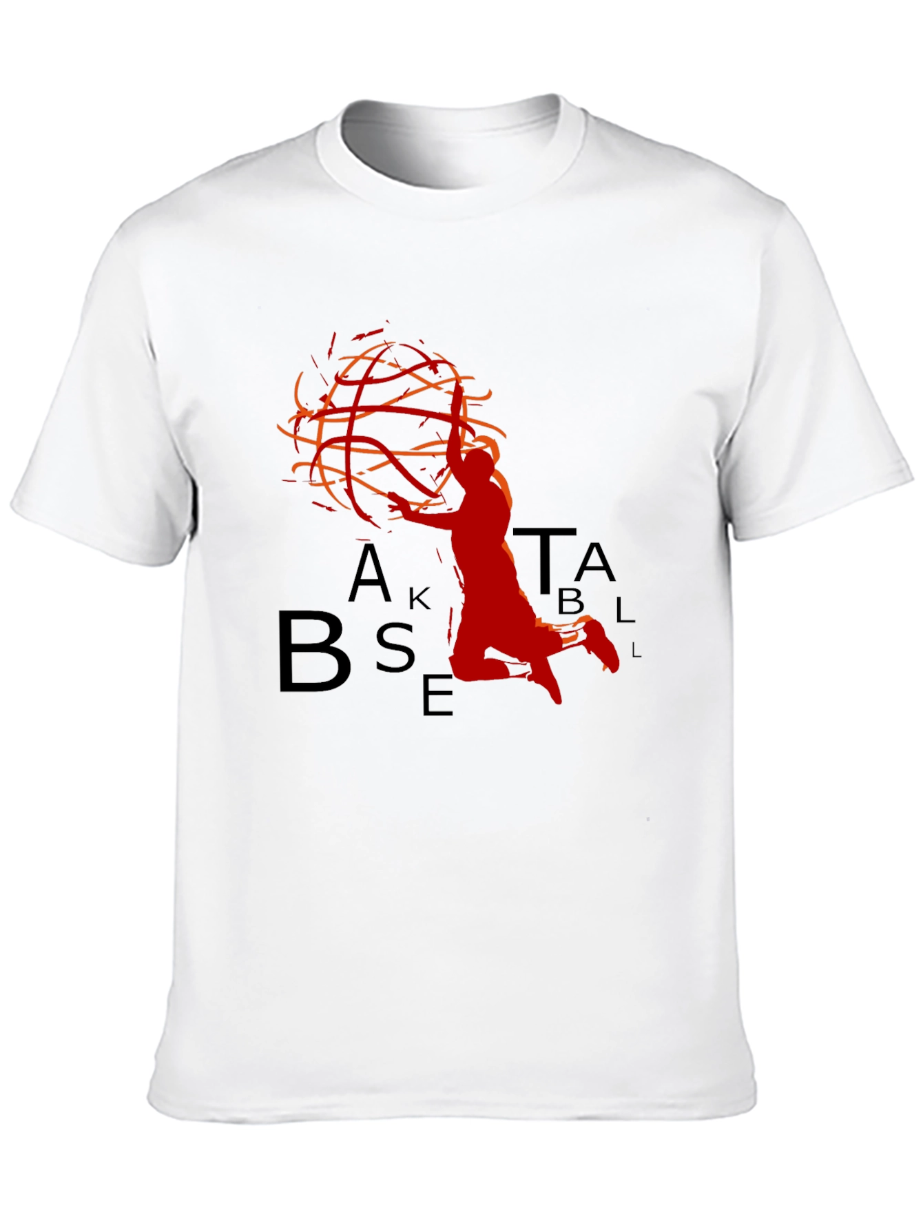 Basketball Graphic Tee - Black Sporty Design