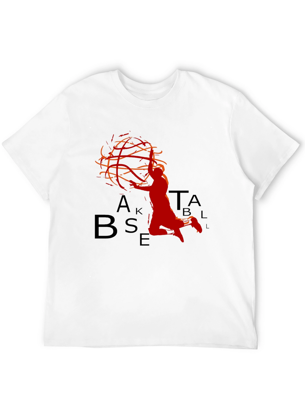 Basketball Graphic Tee - Black Sporty Design