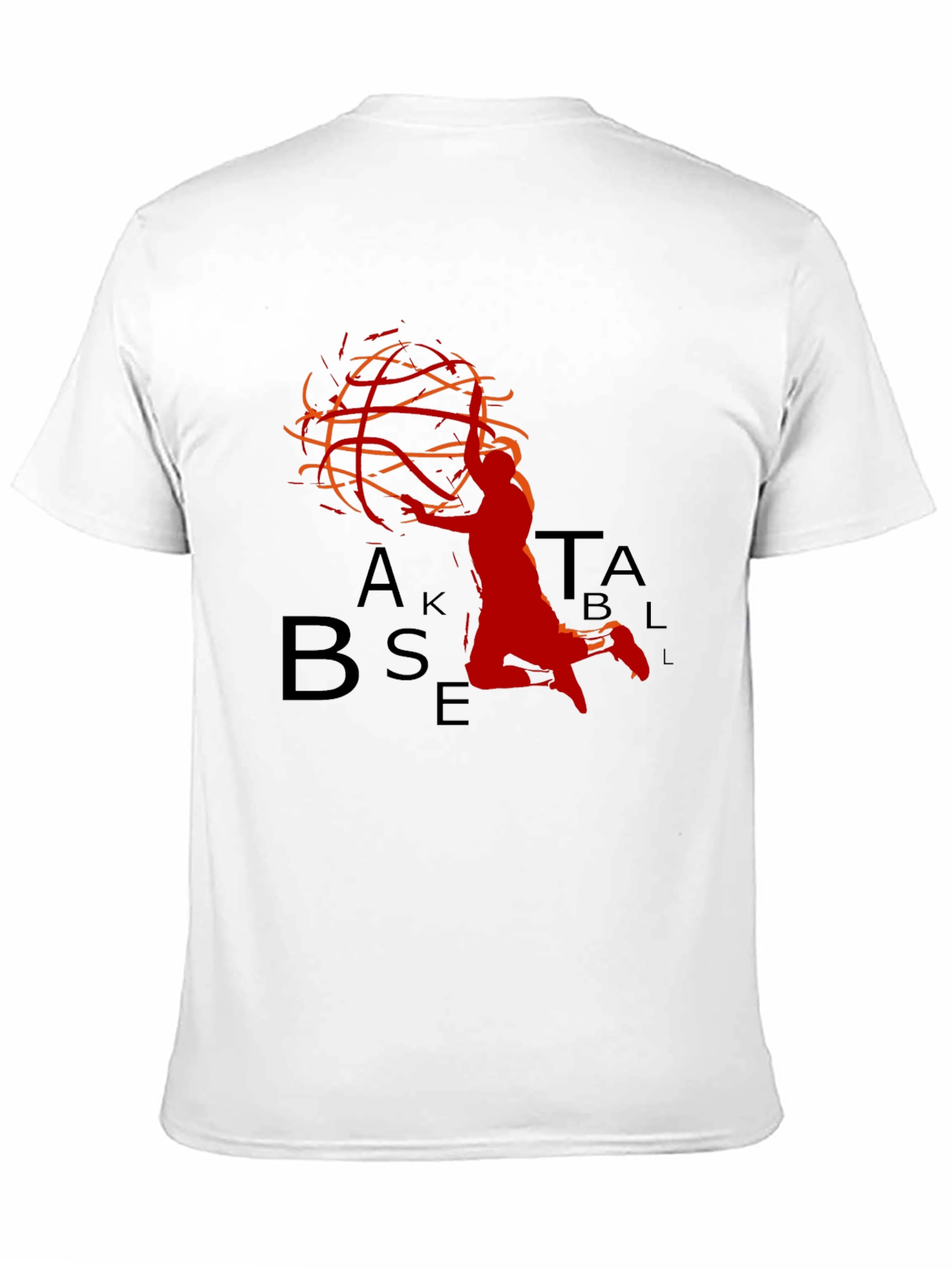 Basketball Graphic Tee - Black Sporty Design