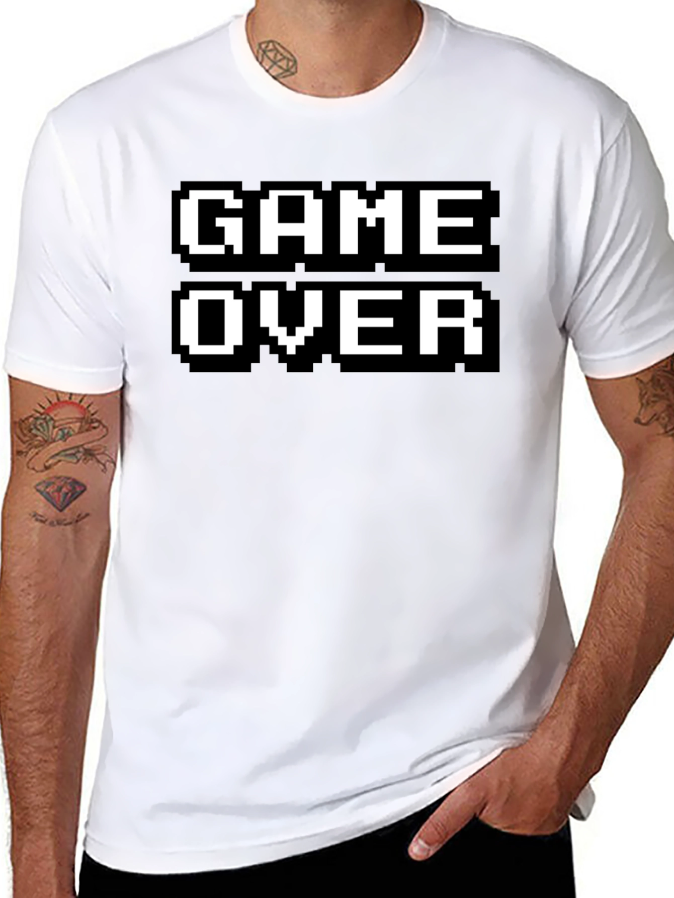 Retro Gamer T-Shirt - Game Over Pixel Design