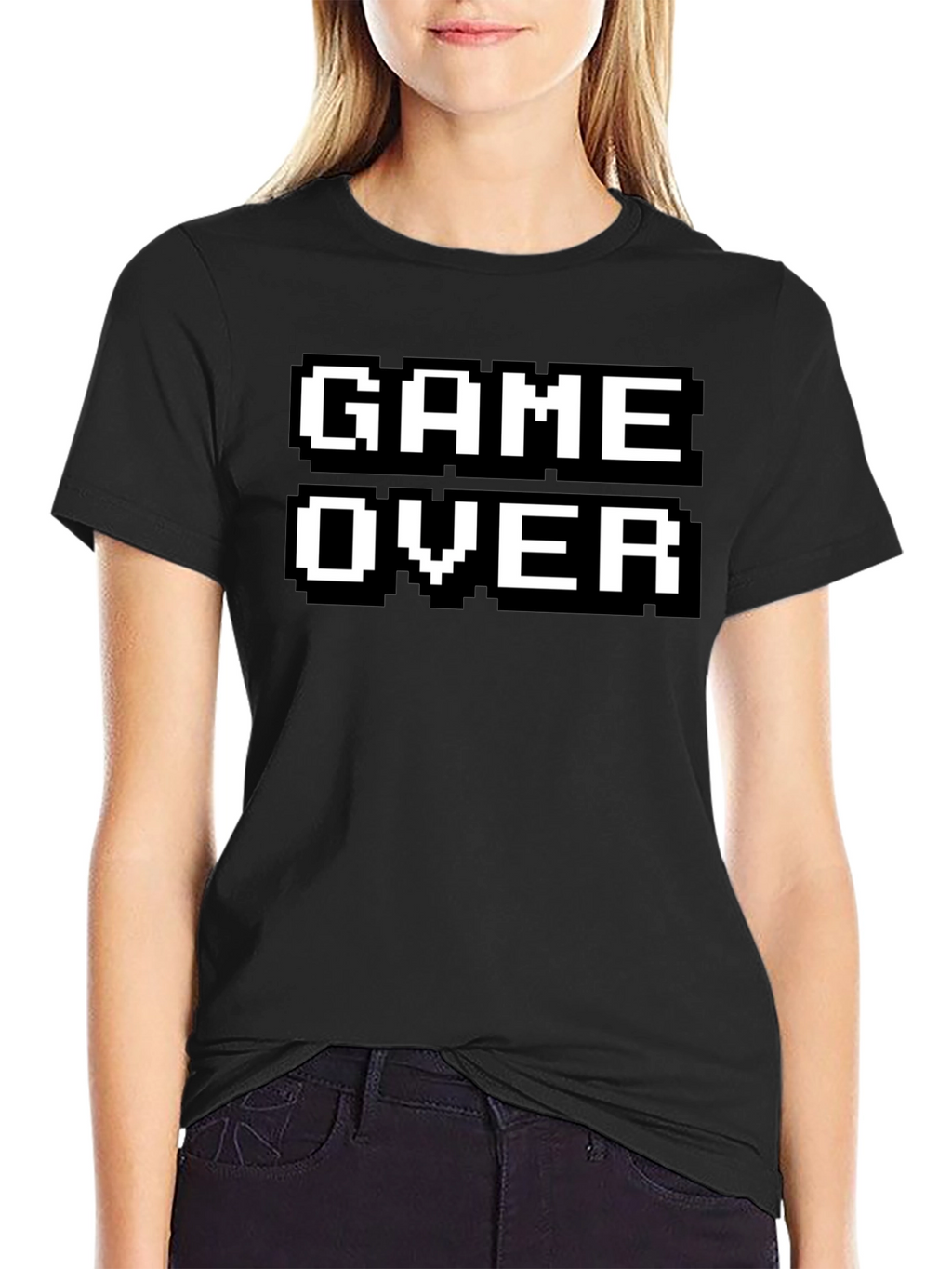 Retro Gamer T-Shirt - Game Over Pixel Design