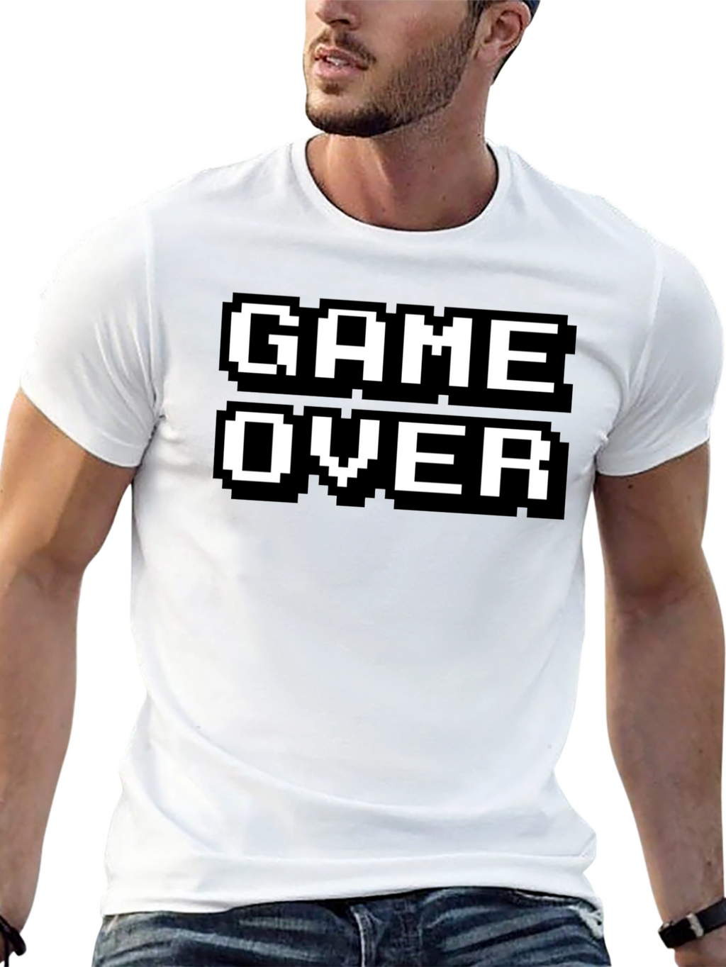 Retro Gamer T-Shirt - Game Over Pixel Design