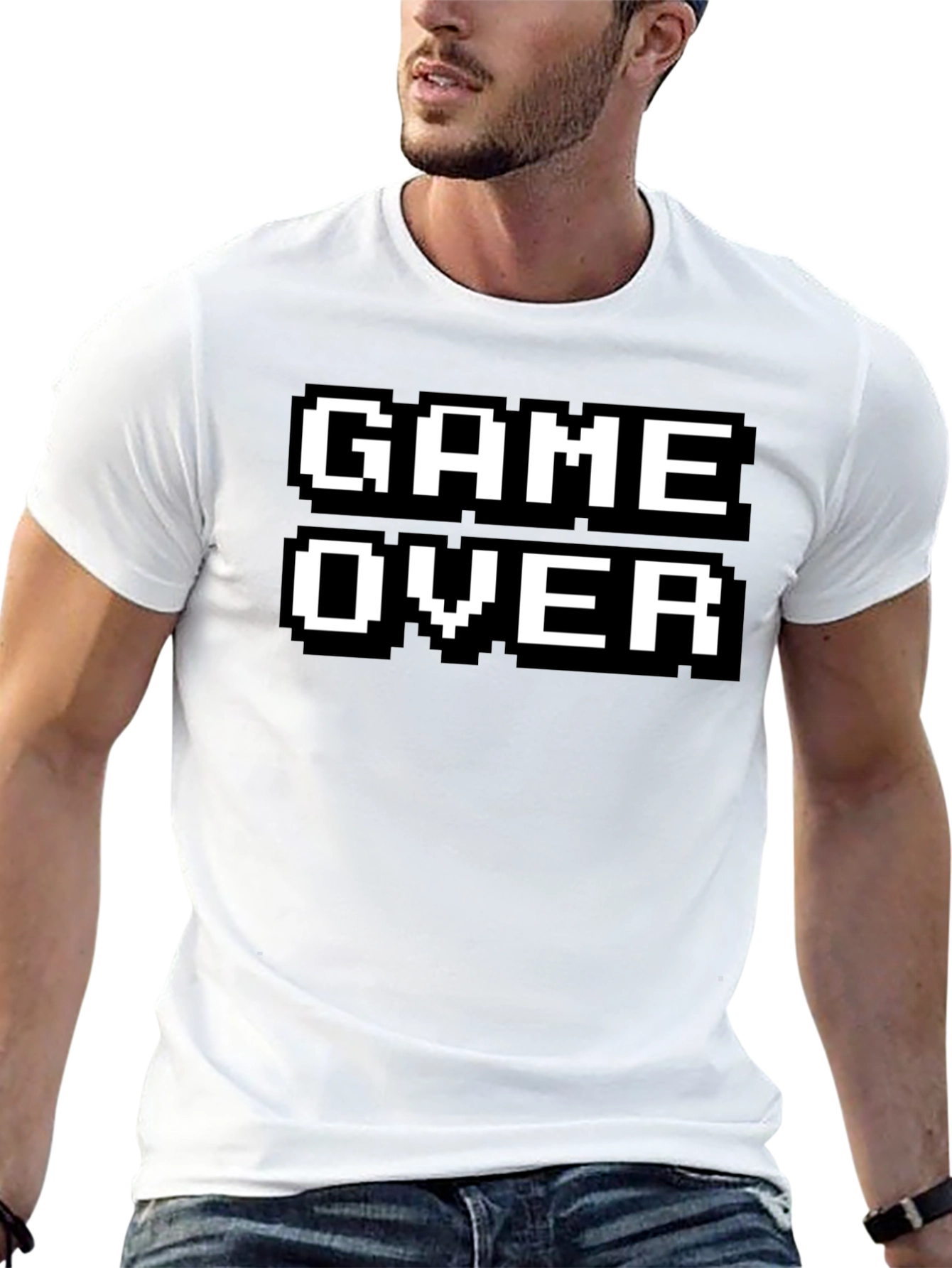 Retro Gamer T-Shirt - Game Over Pixel Design