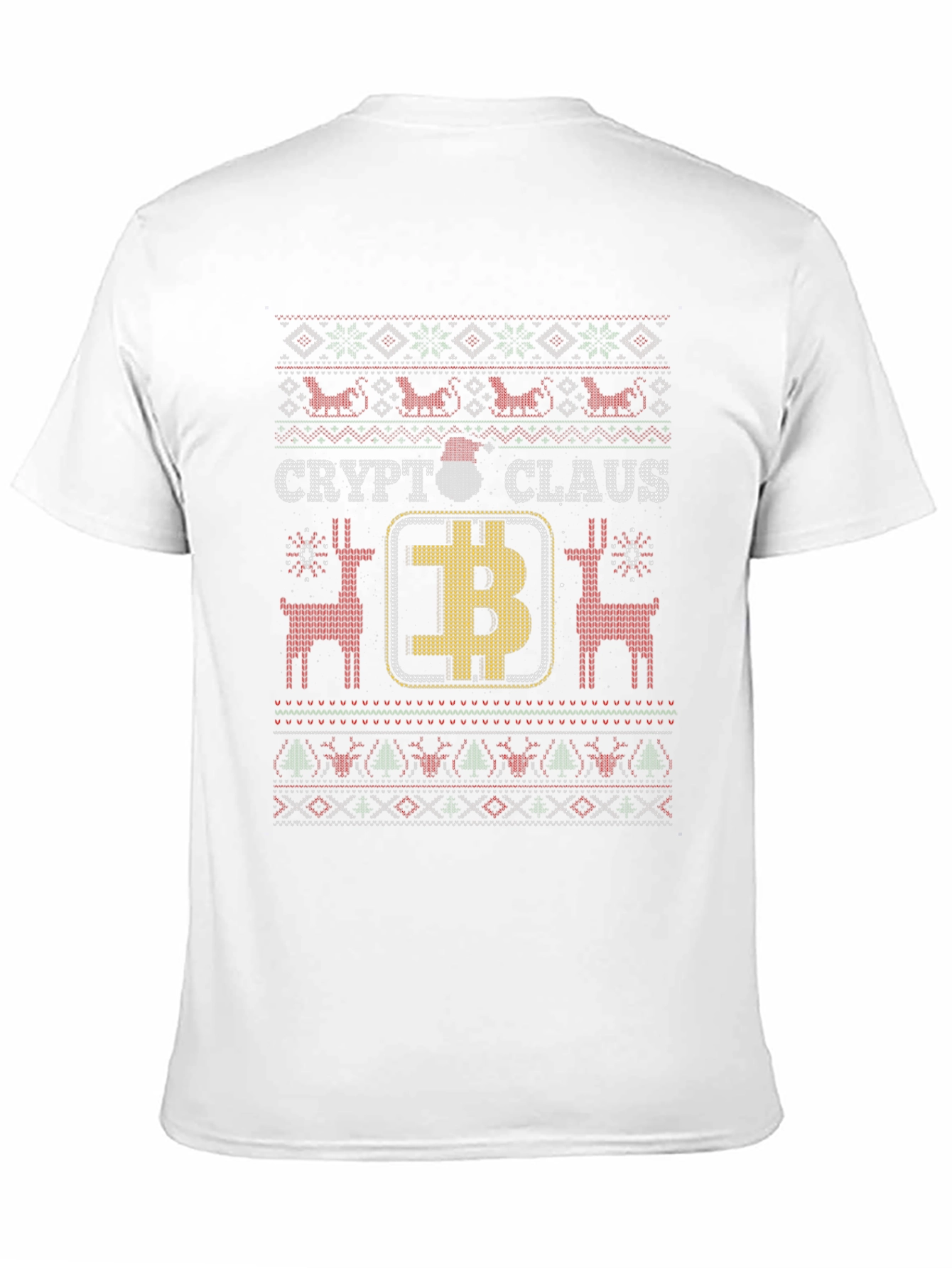 Crypto Claus Bitcoin Ugly Christmas Sweater T-Shirt