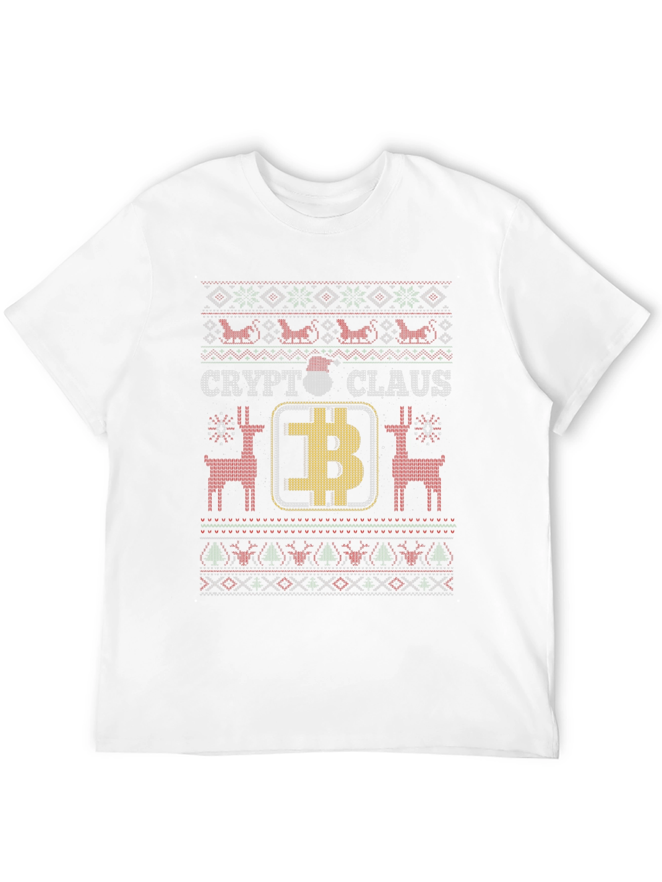 Crypto Claus Bitcoin Ugly Christmas Sweater T-Shirt