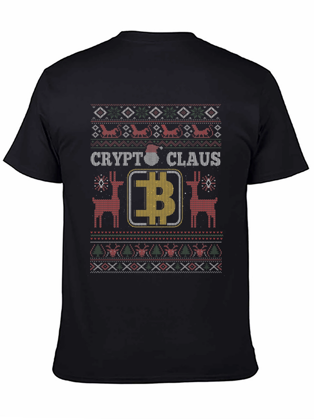 Crypto Claus Bitcoin Ugly Christmas Sweater T-Shirt