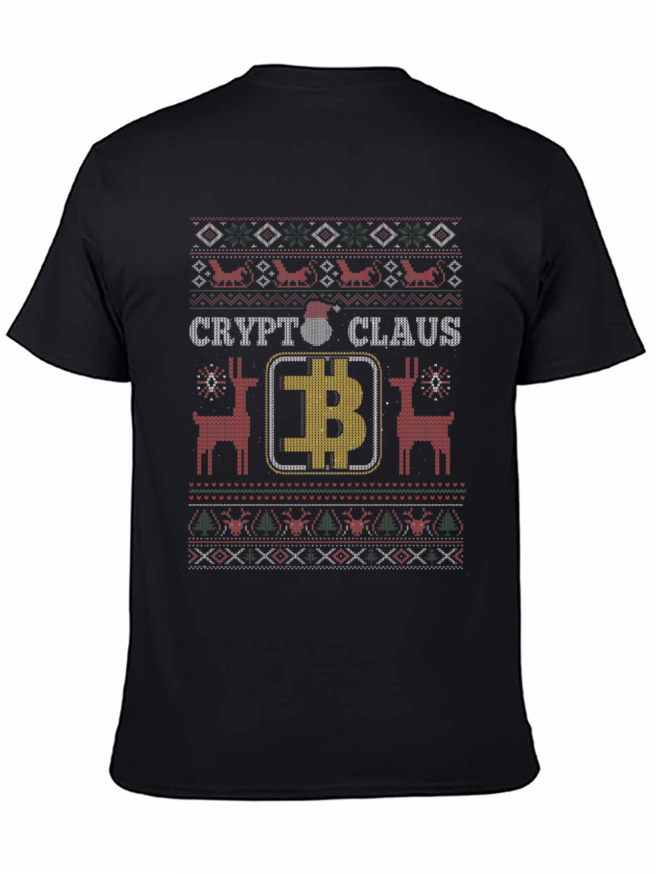 Crypto Claus Bitcoin Ugly Christmas Sweater T-Shirt
