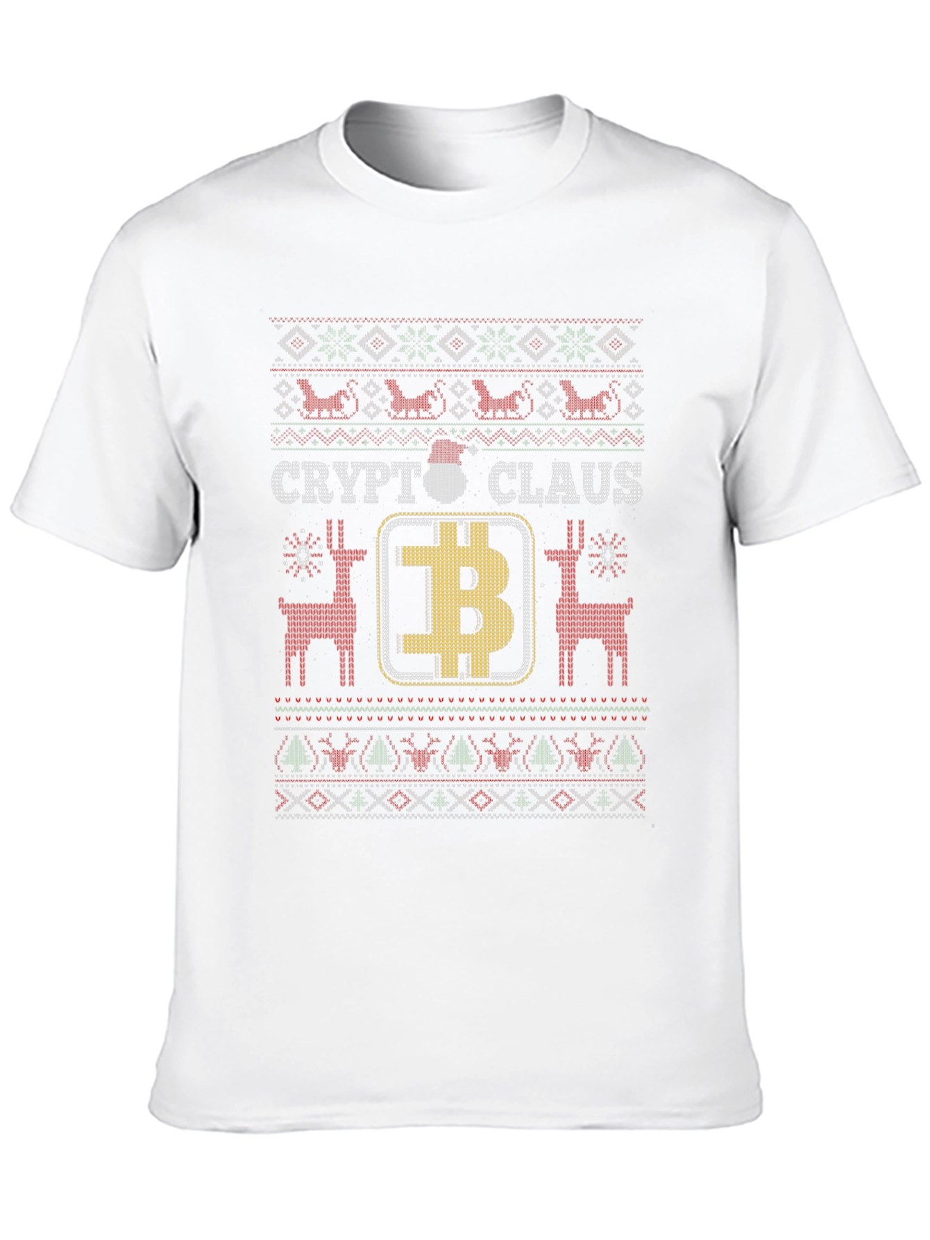 Crypto Claus Bitcoin Ugly Christmas Sweater T-Shirt