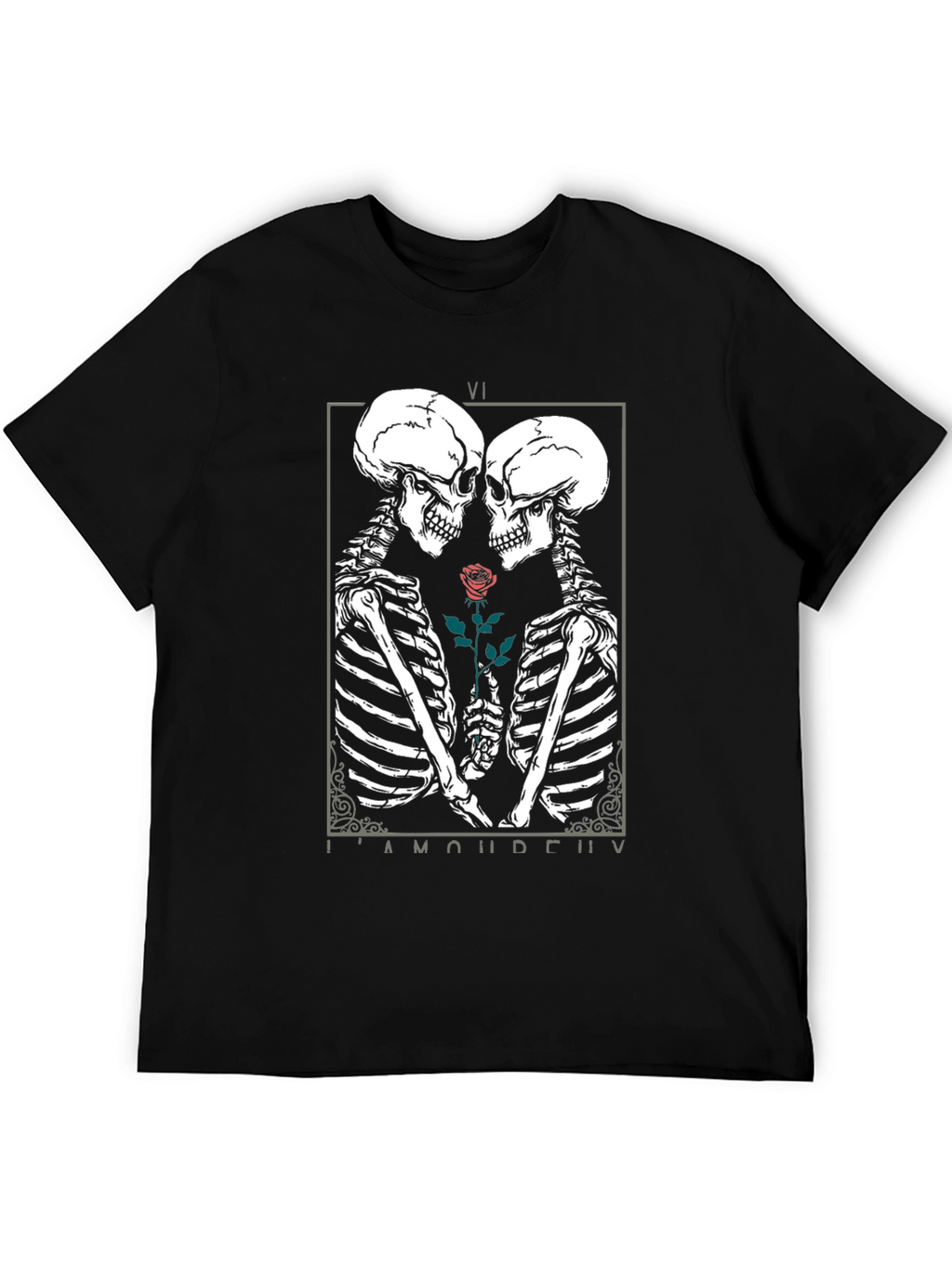 Skeleton Romance Graphic Tee - Black
