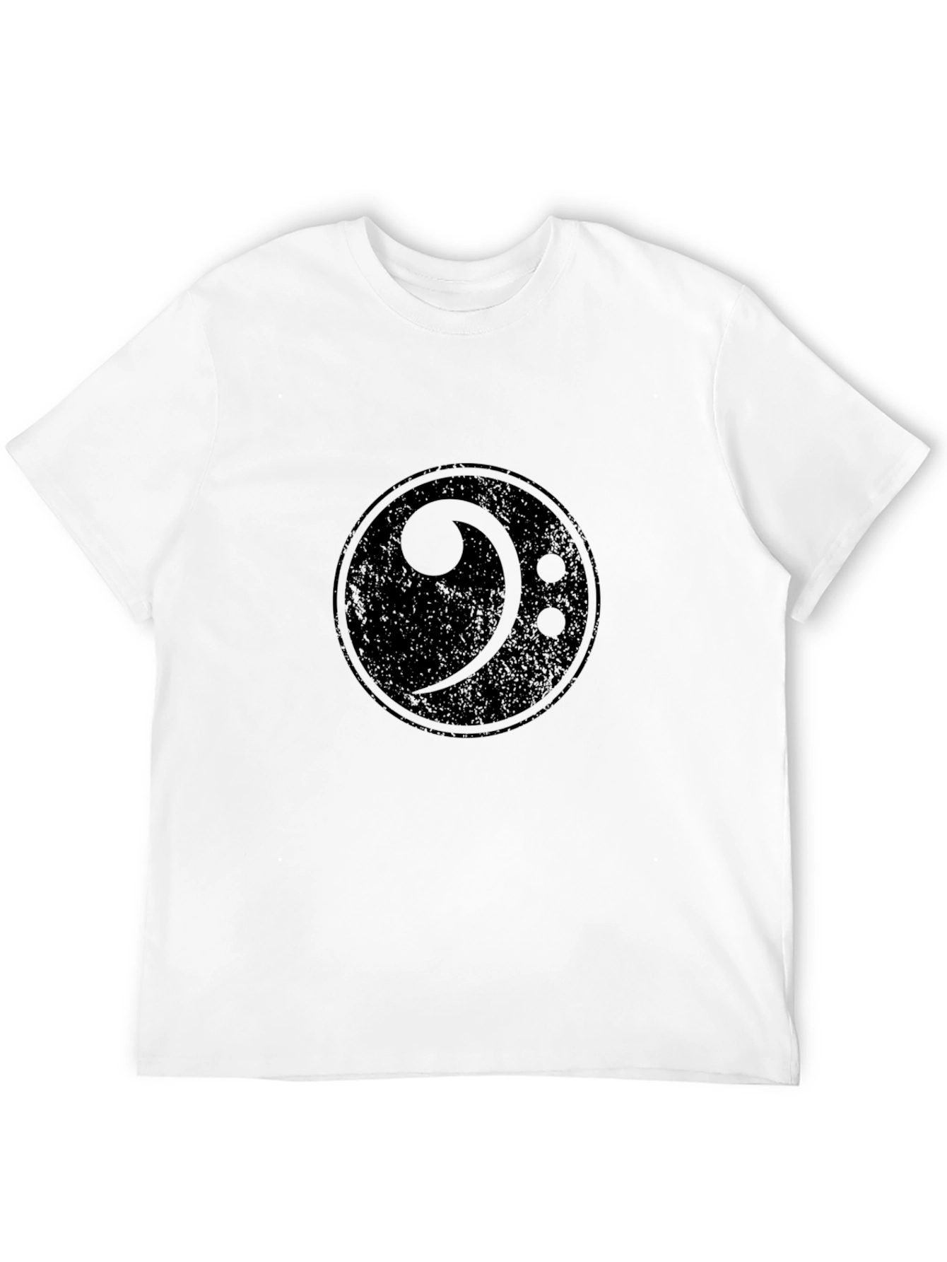 Bass Clef Black T-Shirt - Music Lover Tee