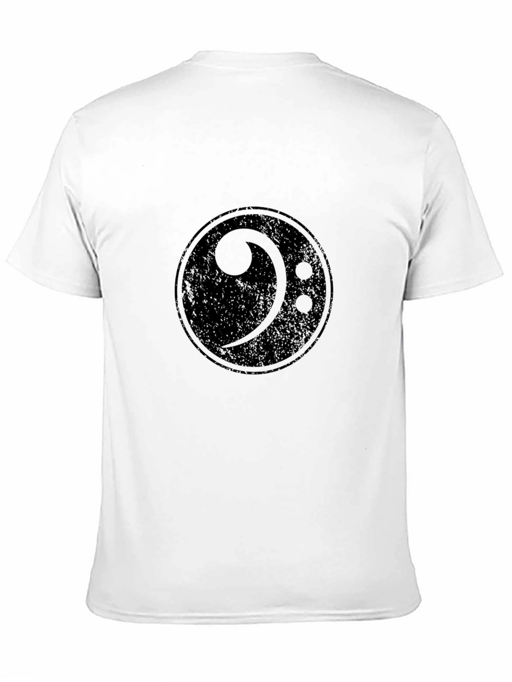 Bass Clef Black T-Shirt - Music Lover Tee