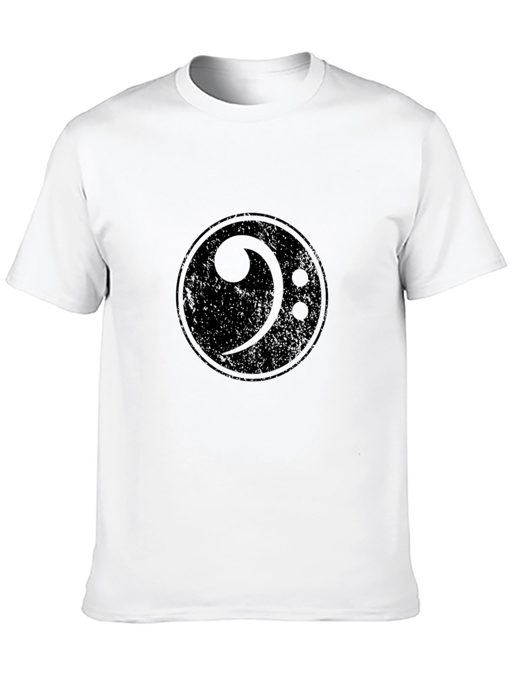 Bass Clef Black T-Shirt - Music Lover Tee