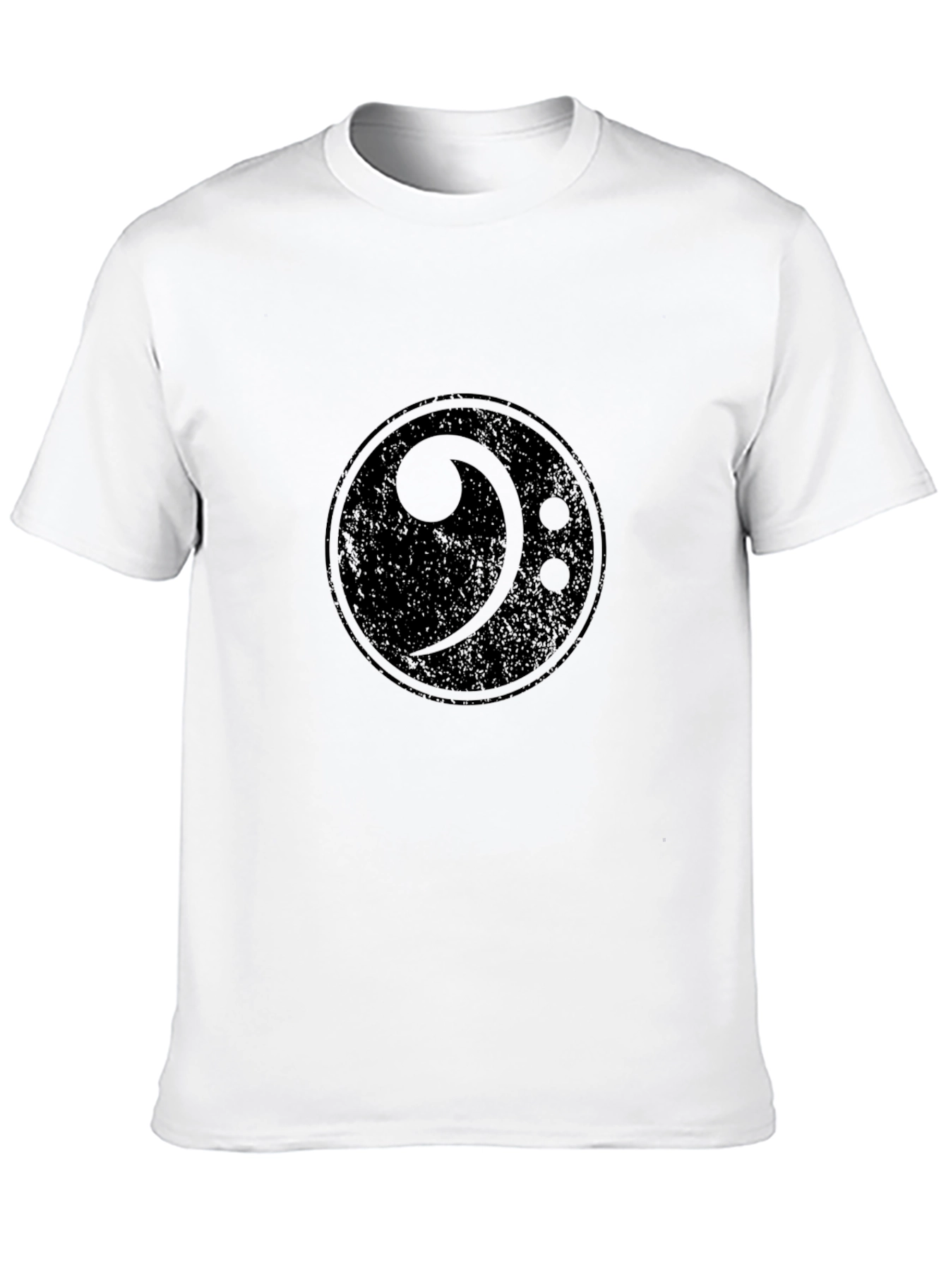 Bass Clef Black T-Shirt - Music Lover Tee