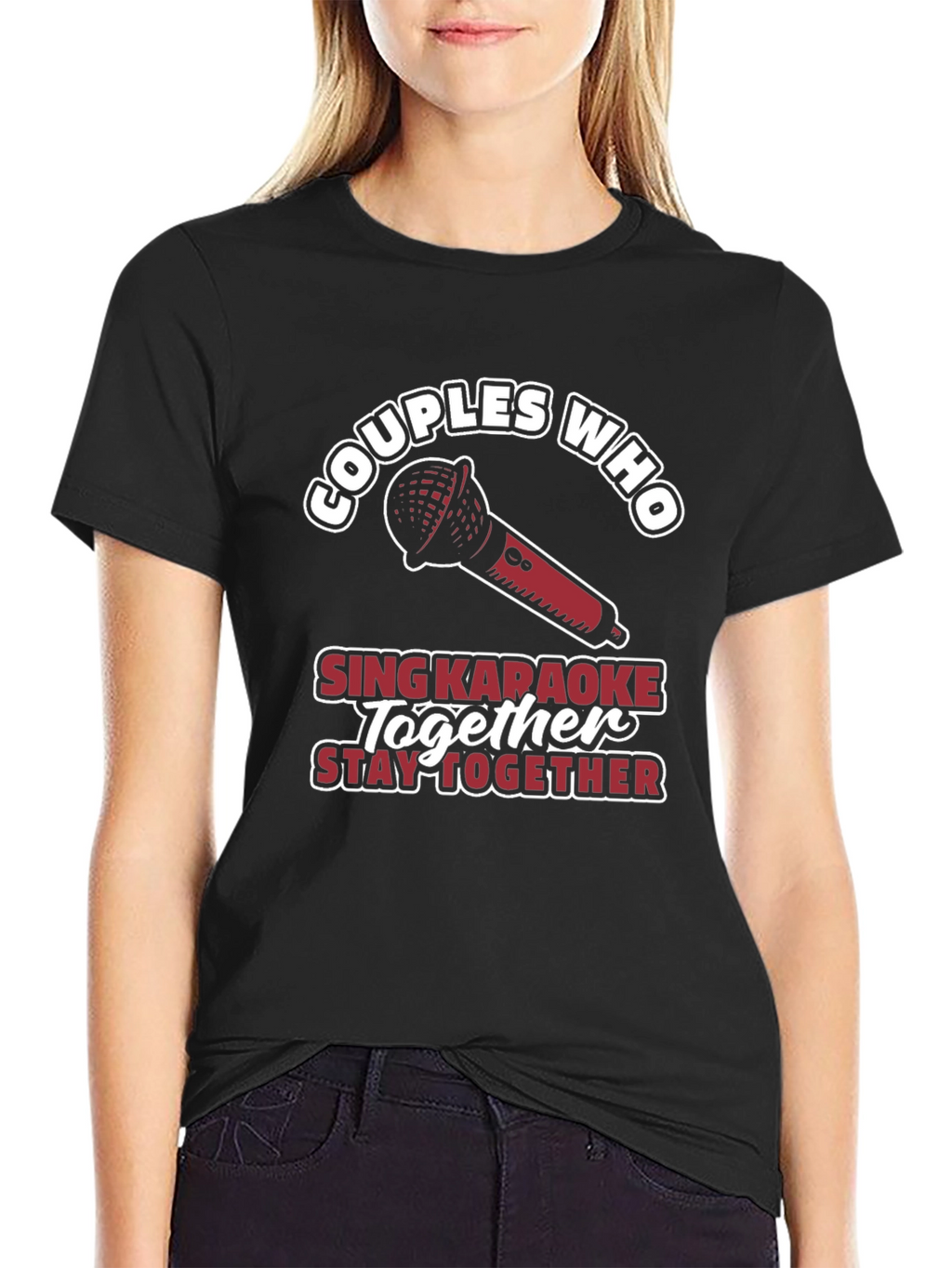 Couples Who Sing Karaoke Together T-Shirt