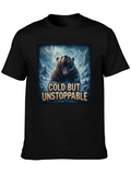 Cold But Unstoppable Bear Graphic T-Shirt