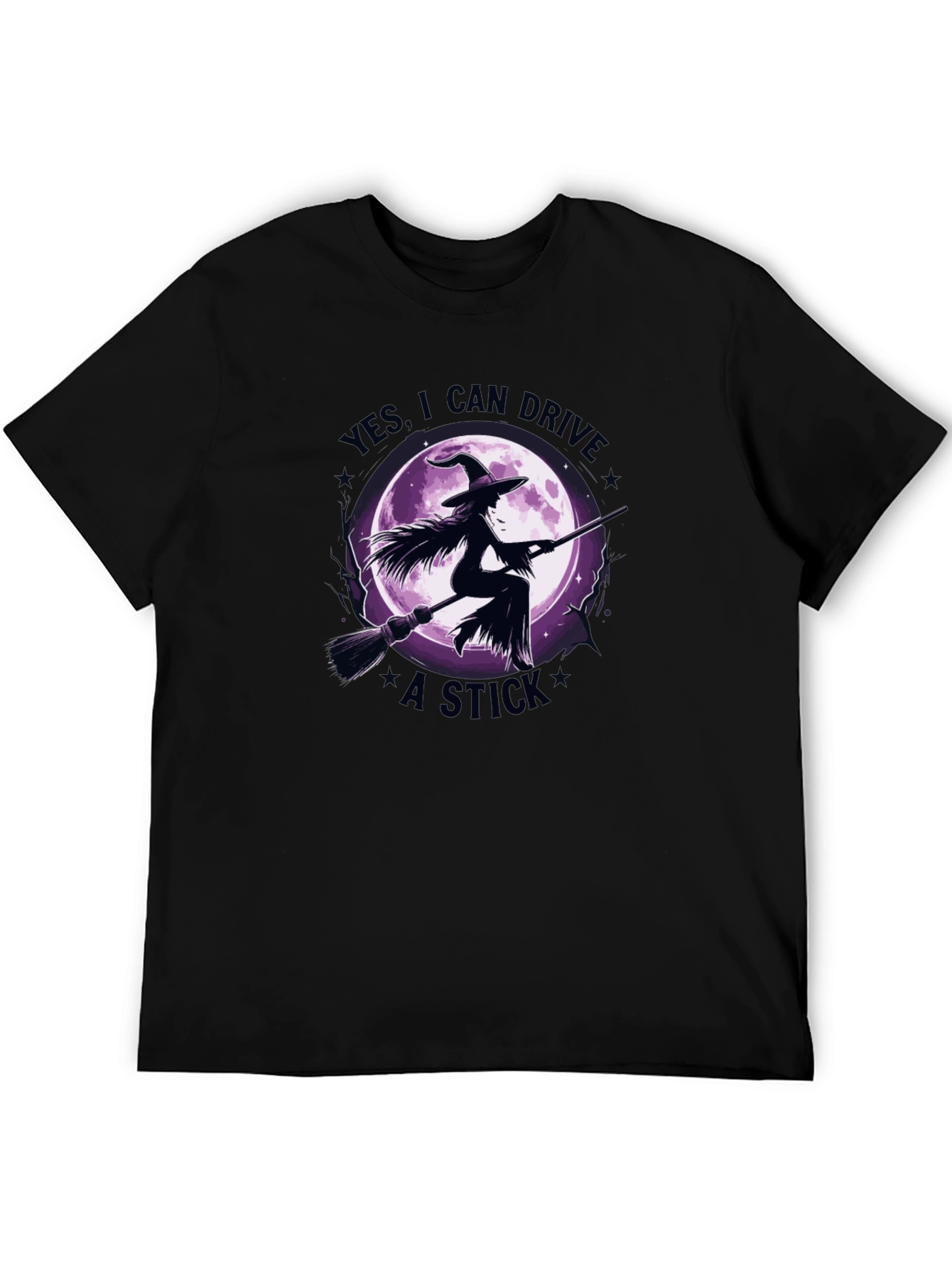 Witch Broomstick Graphic Tee - Halloween Apparel