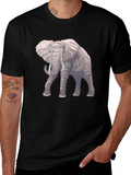 Elephant Graphic Black T-Shirt