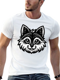 Cartoon Raccoon Graphic Black T-Shirt
