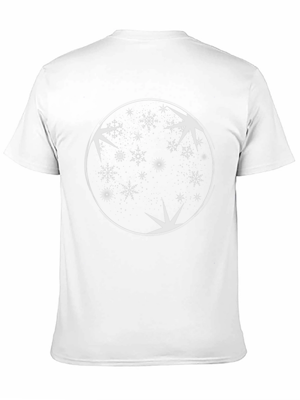Snowflake Starry Night Black T-Shirt