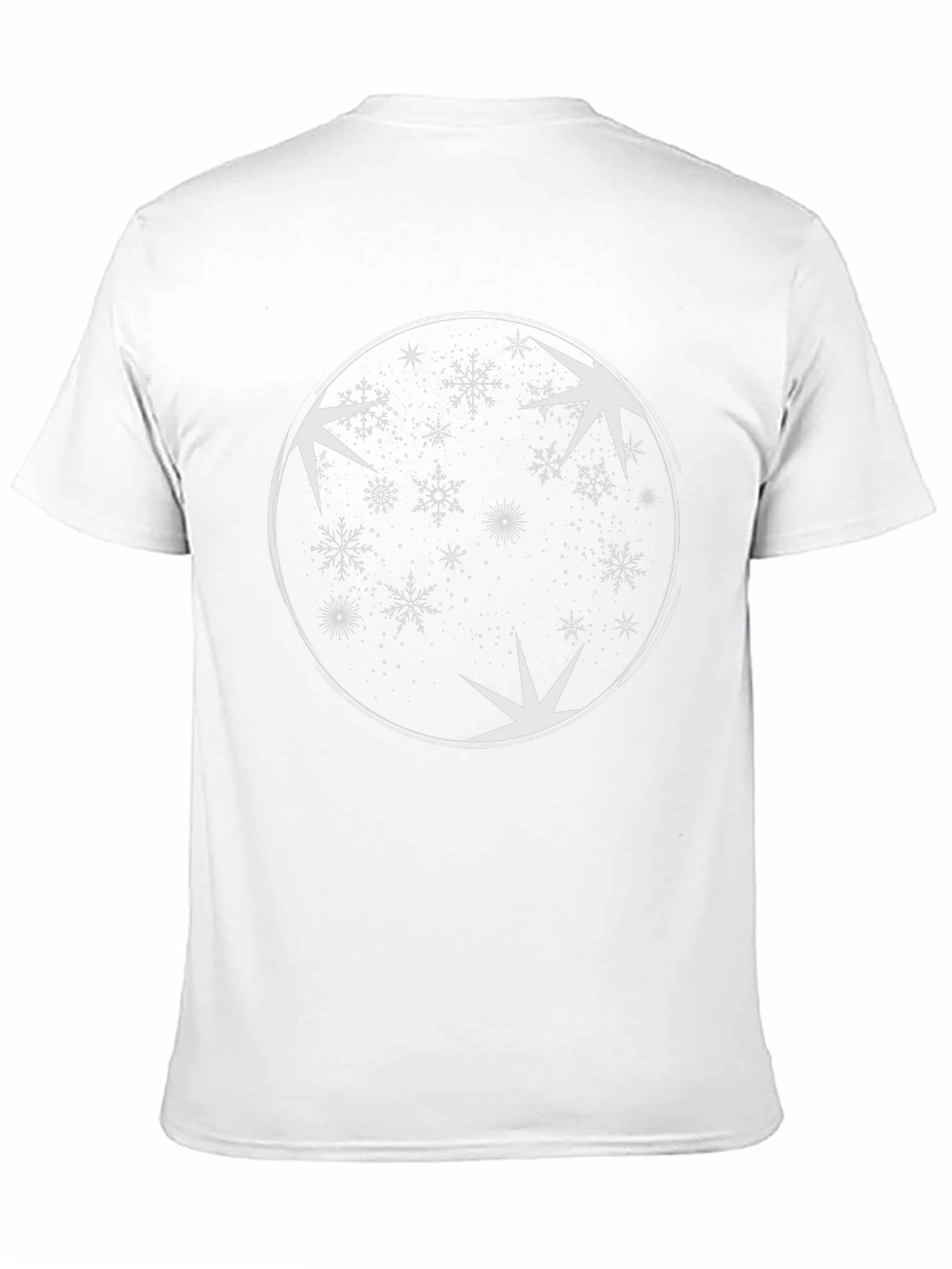 Snowflake Starry Night Black T-Shirt