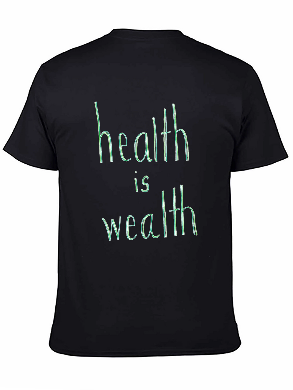 Health is Wealth Graphic Tee - Black Unisex Shirt