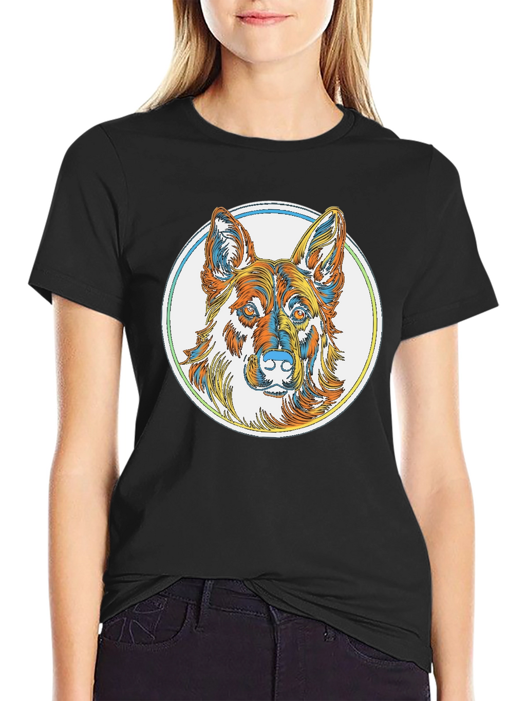 German Shepherd Graphic Tee - Stylish Dog Lover Shirt