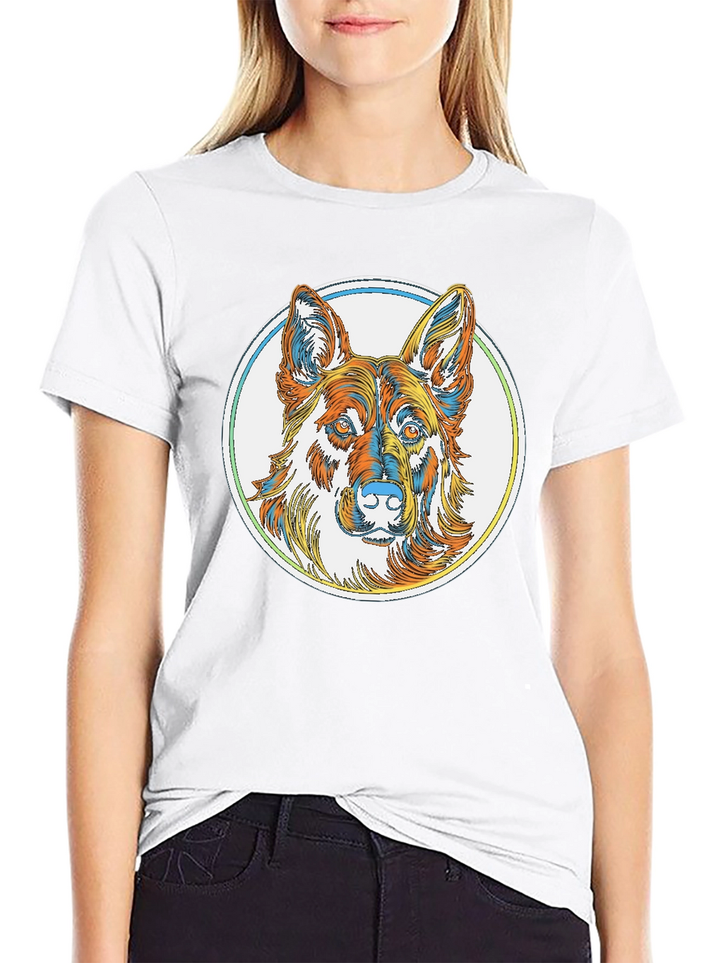 German Shepherd Graphic Tee - Stylish Dog Lover Shirt