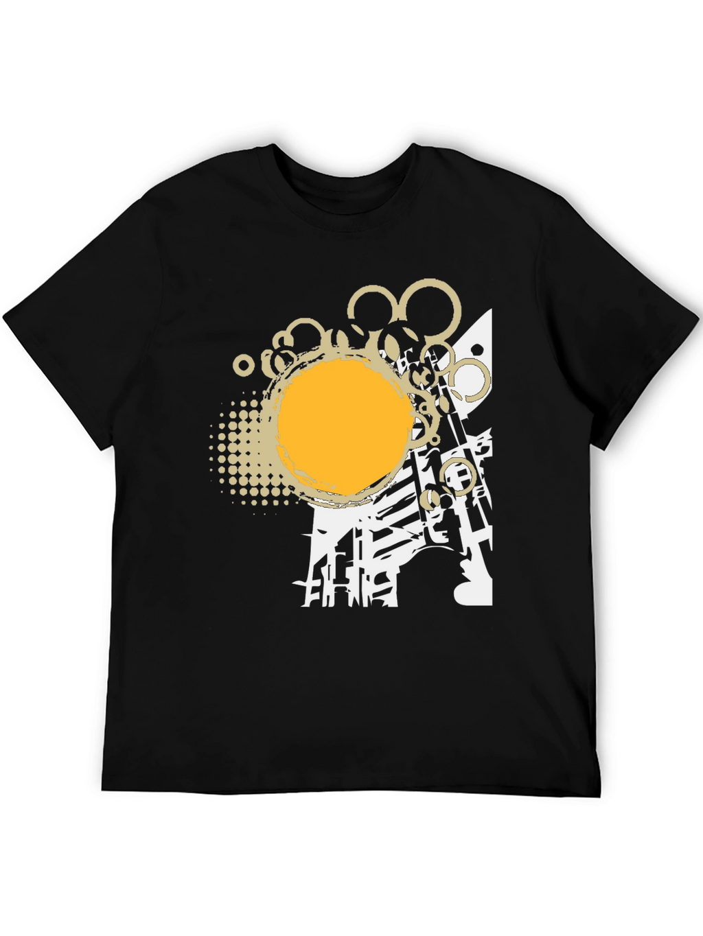 Abstract Graphic Print Tee - Modern Design