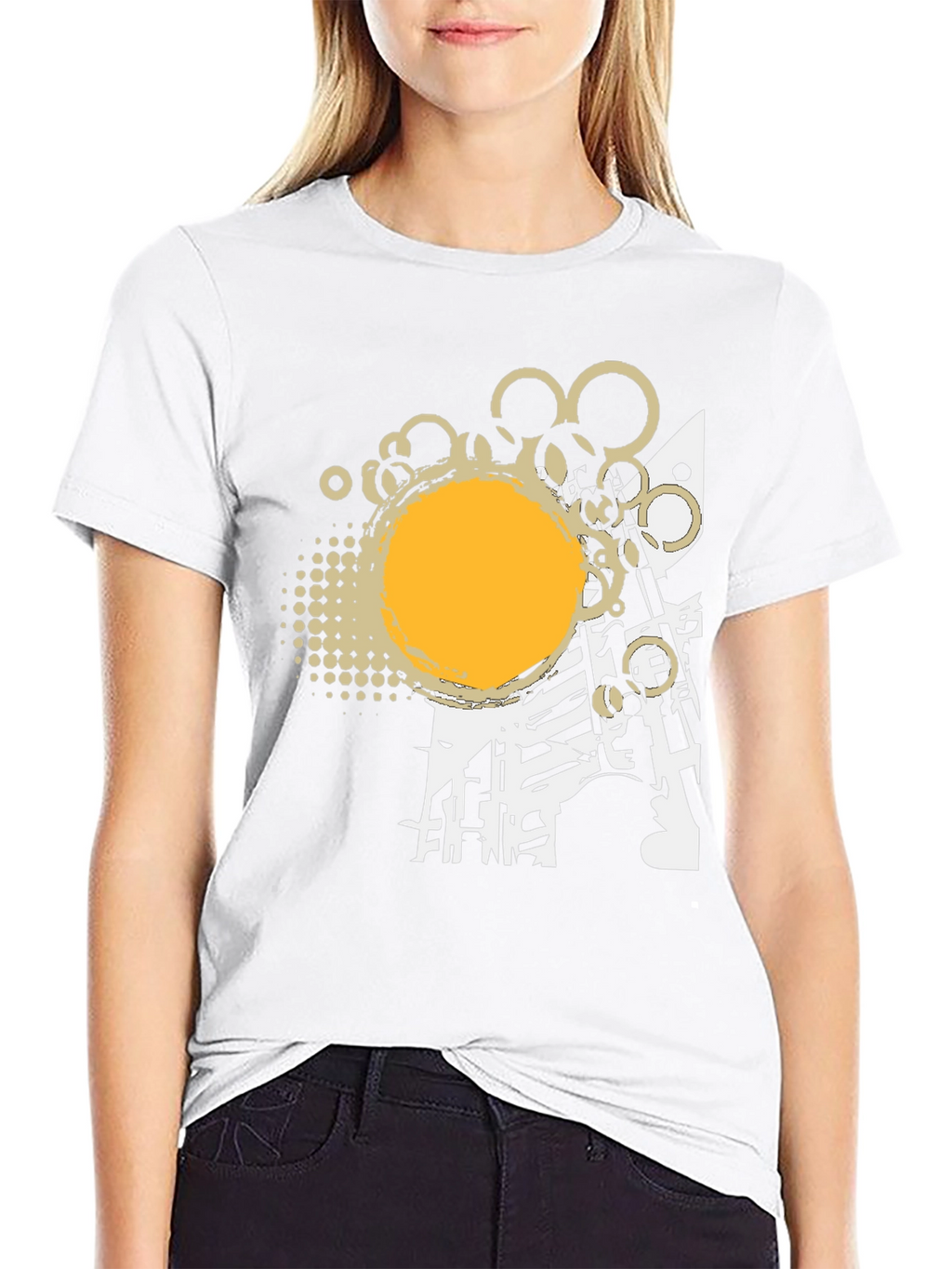 Abstract Graphic Print Tee - Modern Design