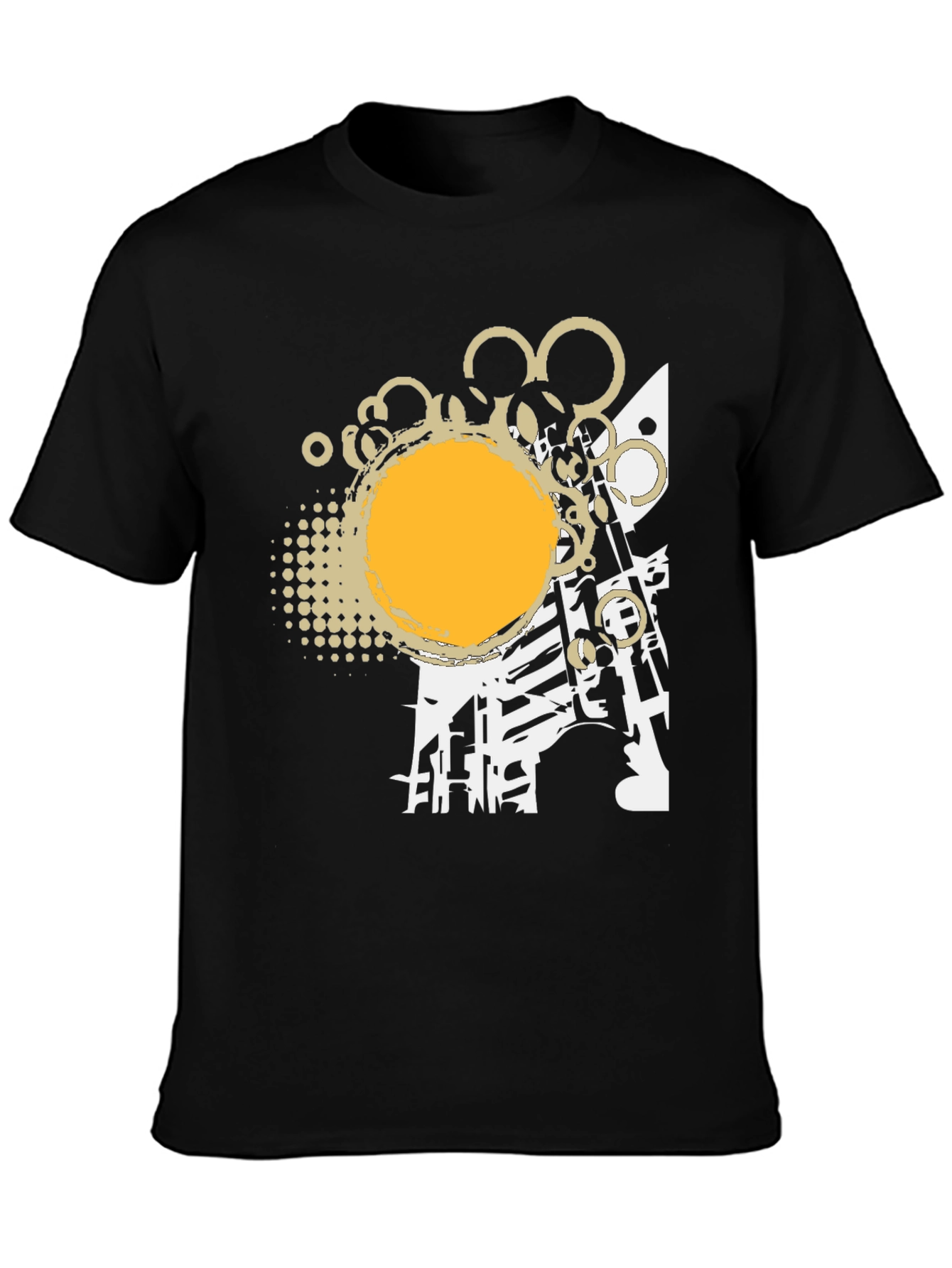 Abstract Graphic Print Tee - Modern Design