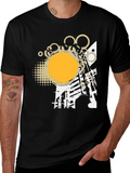Abstract Graphic Print Tee - Modern Design