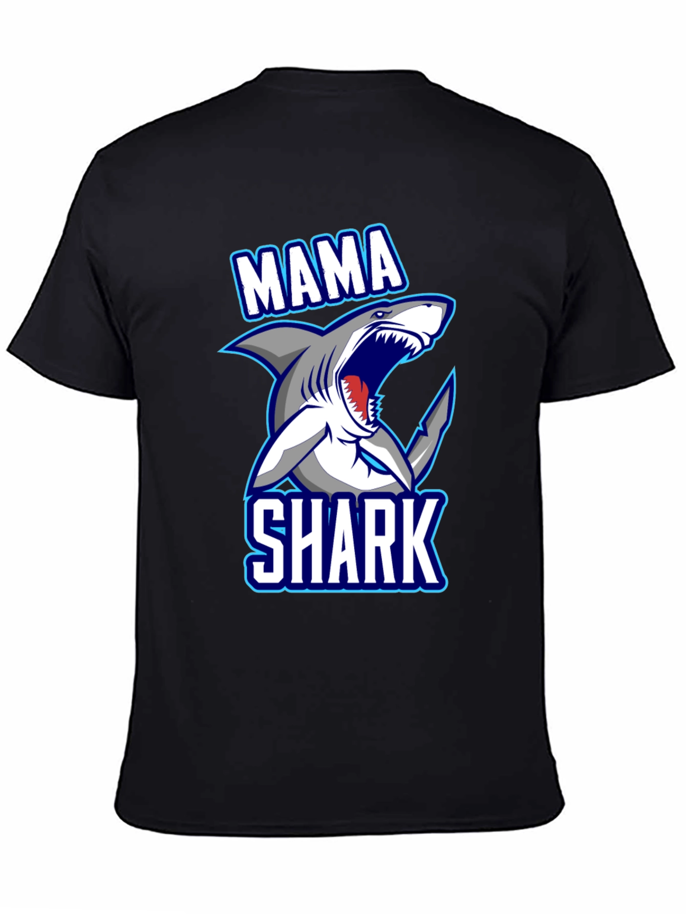 Mama Shark Graphic T-Shirt - Fun Family Apparel