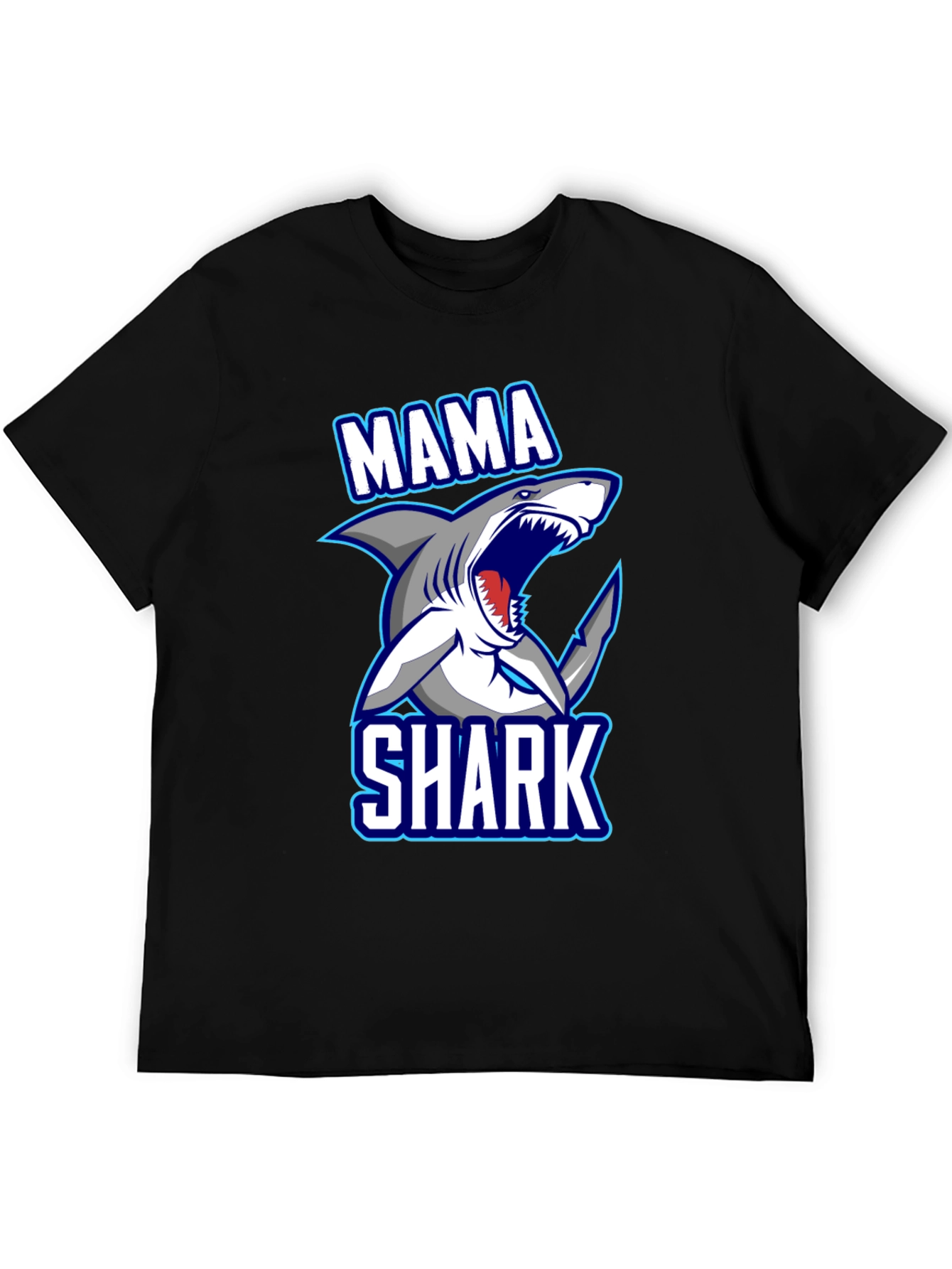 Mama Shark Graphic T-Shirt - Fun Family Apparel