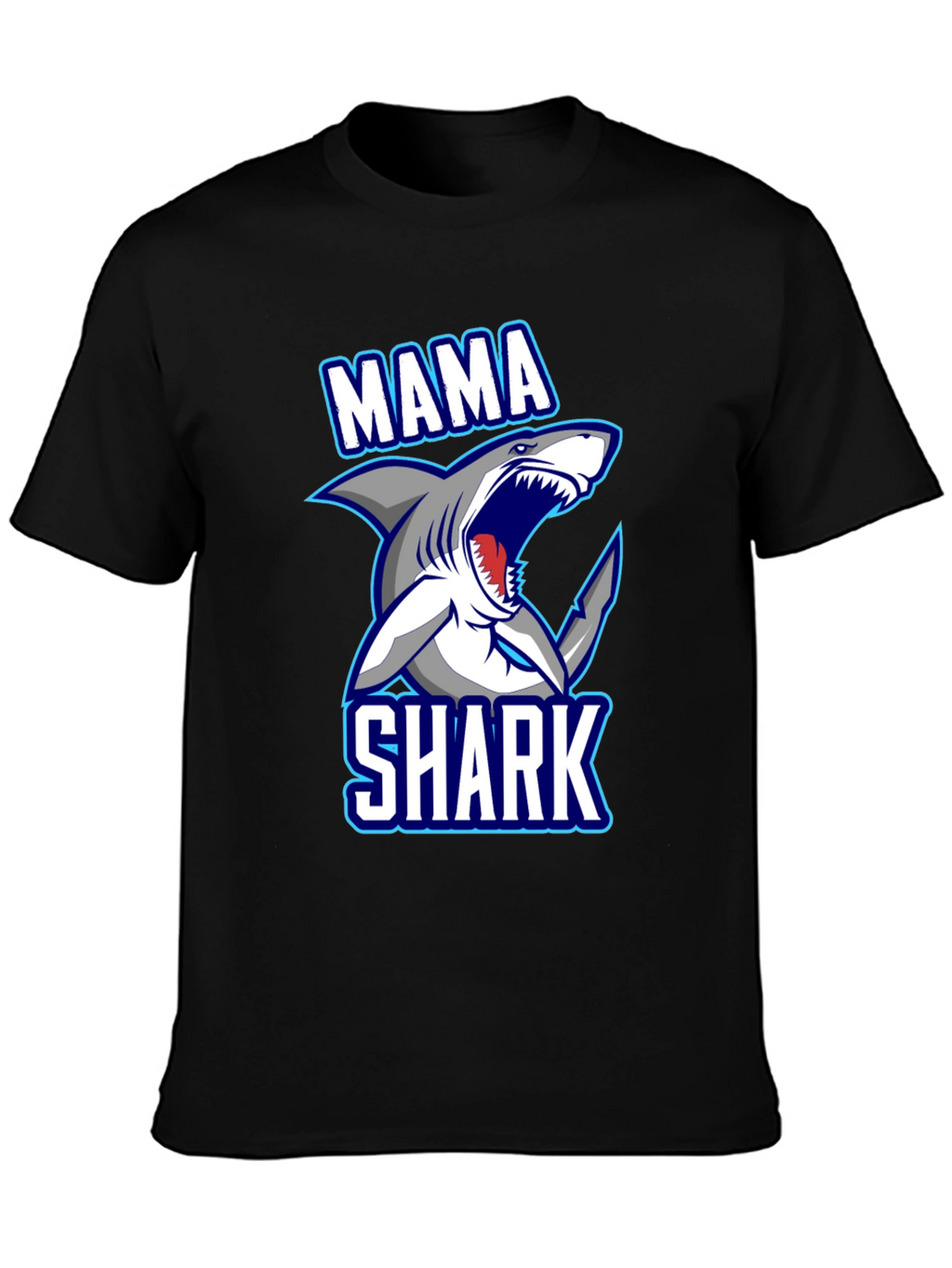 Mama Shark Graphic T-Shirt - Fun Family Apparel
