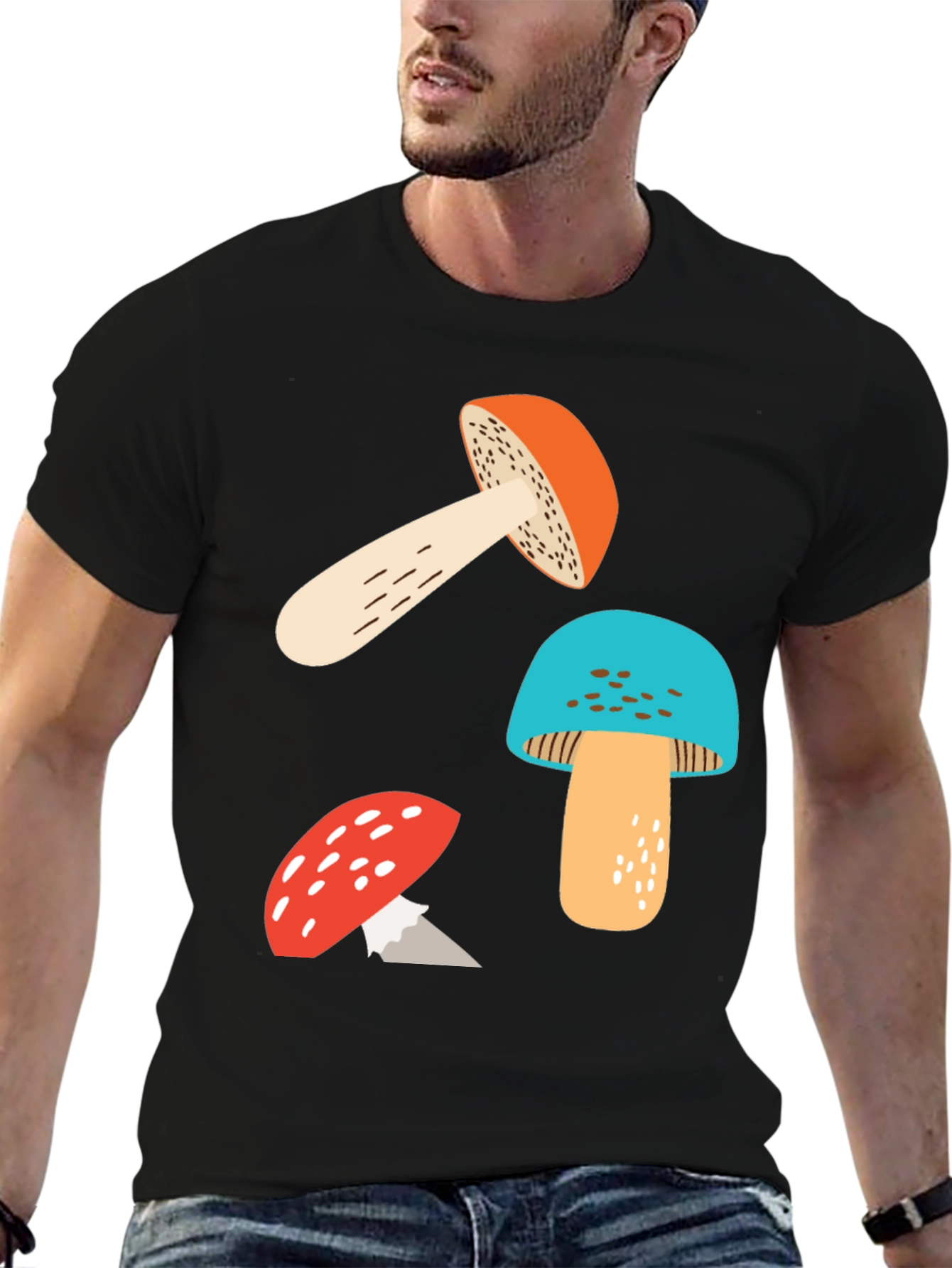Mushroom Graphic T-Shirt - Funky Design