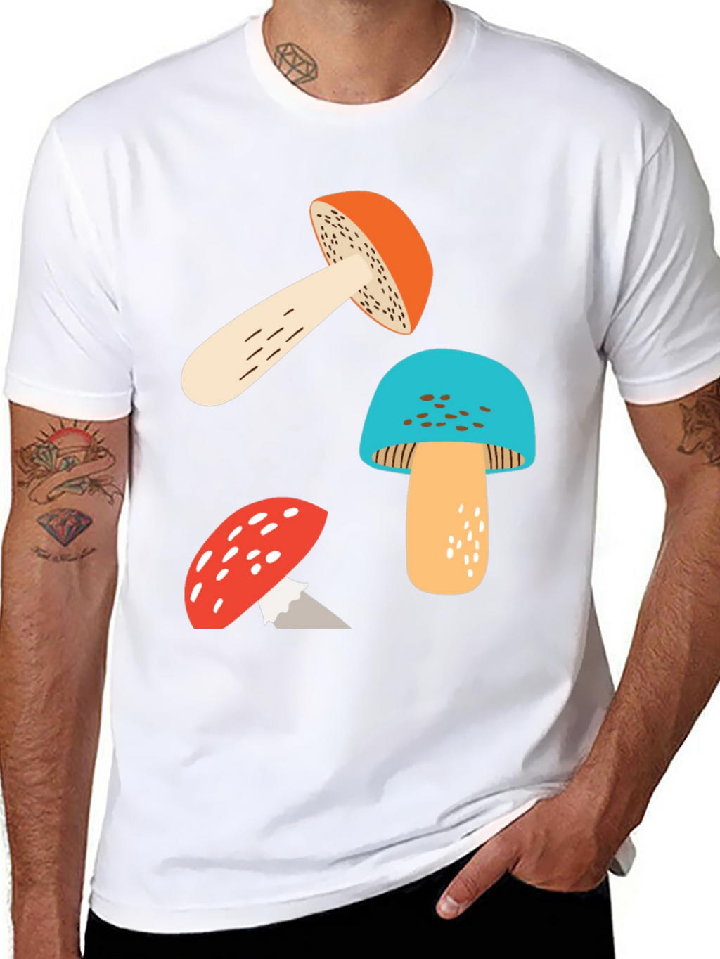 Mushroom Graphic T-Shirt - Funky Design