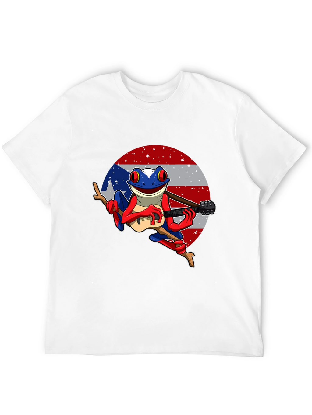 Puerto Rico Frog T-Shirt - Coqui Playing Guitar