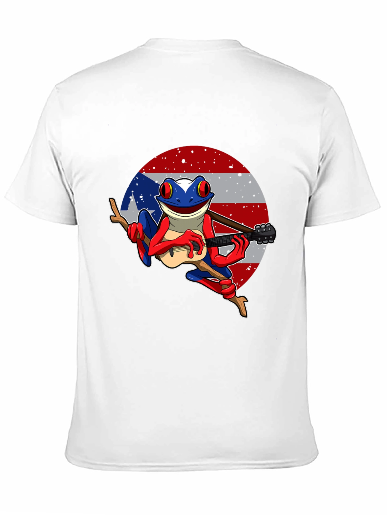Puerto Rico Frog T-Shirt - Coqui Playing Guitar