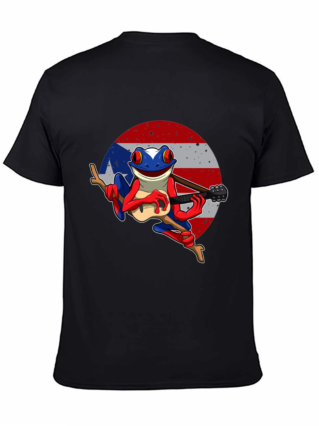 Puerto Rico Frog T-Shirt - Coqui Playing Guitar