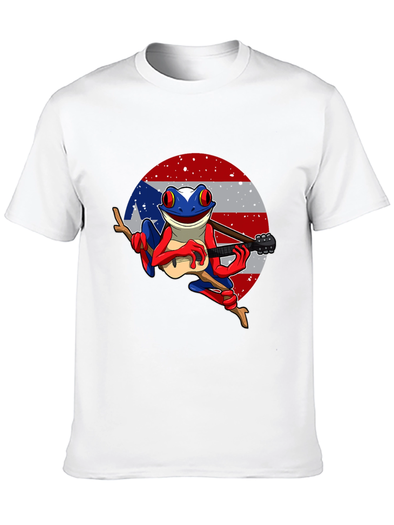 Puerto Rico Frog T-Shirt - Coqui Playing Guitar