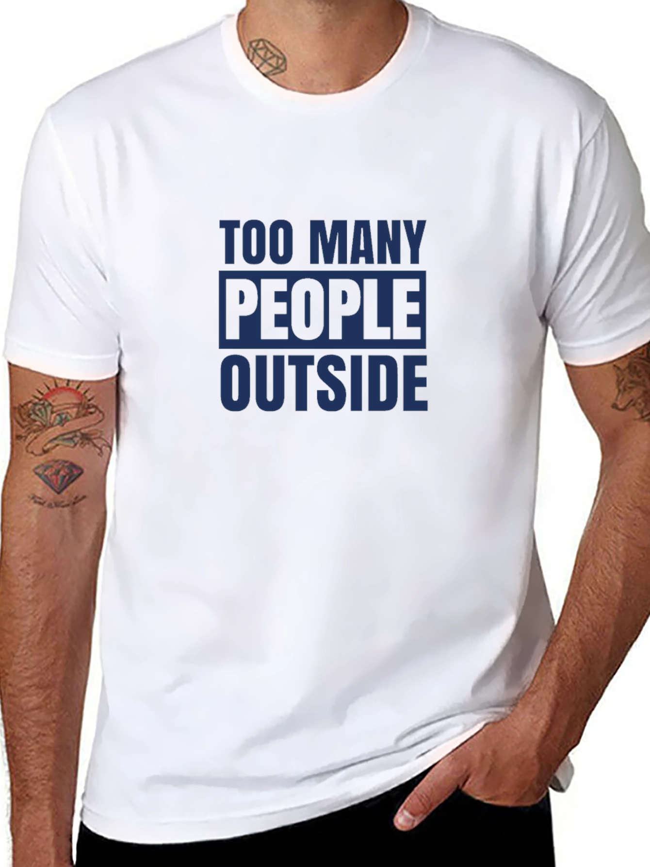 Too Many People Outside T-Shirt - Social Distancing